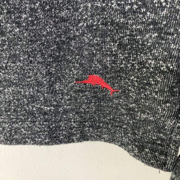 Tommy Bahama Men's Large Sweatshirt Crewneck Gray Heathered Cotton Blend EUC - Picture 3 of 5